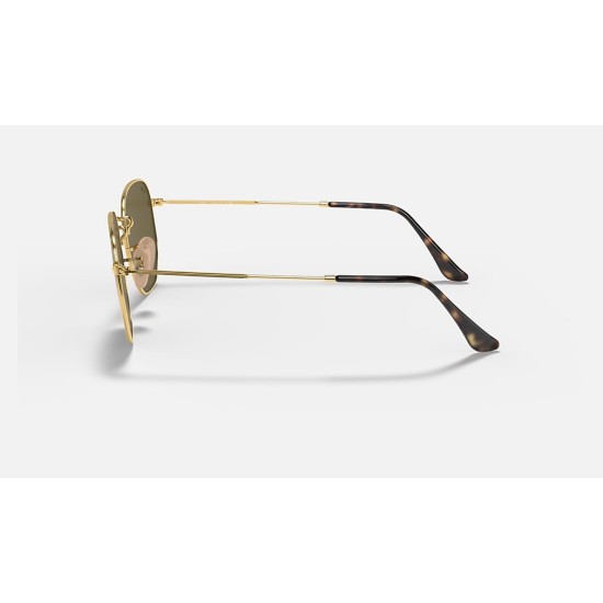 HEXAGONAL FLAT LENSES
Lenses: Light Blue Mirror  +  Frame: Gold