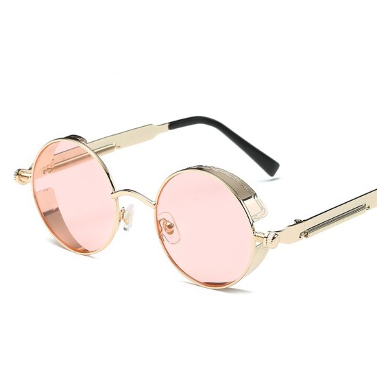 2022 Classic Round Black Lens Sunglasses